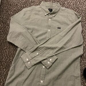 RVCA Men's Green Striped Pants